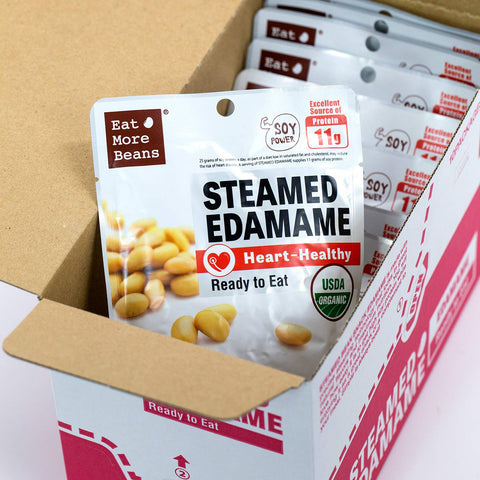 Steamed Edamame: Nature's Heart-Healthy Delight (Box of 10 packs)