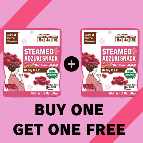 [BOGO] Steamed Adzuki Snack: A Sweet Symphony of Organic Red Bean Delight (Box of 10 packs x 2)