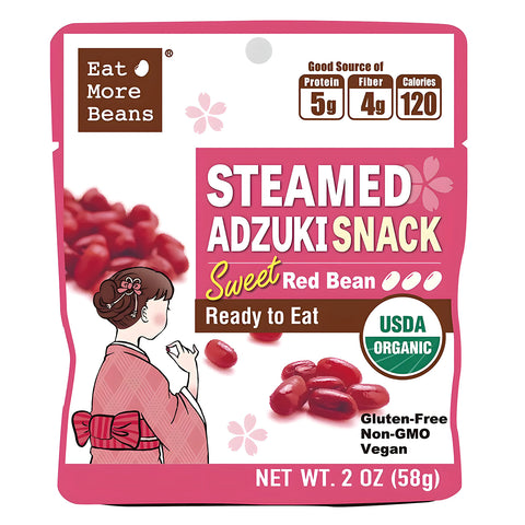 Steamed Adzuki Snack: A Sweet Symphony of Organic Red Bean Delight (Box of 10 packs)