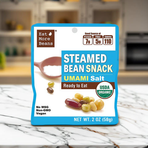 [BOGO] Steamed Bean Snack with UMAMI Salt: A Gourmet Delight for the Health-Conscious (Box of 10 packs x 2)