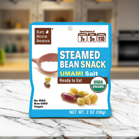 Steamed Bean Snack with UMAMI Salt: A Gourmet Delight for the Health-Conscious (Box of 10 packs)
